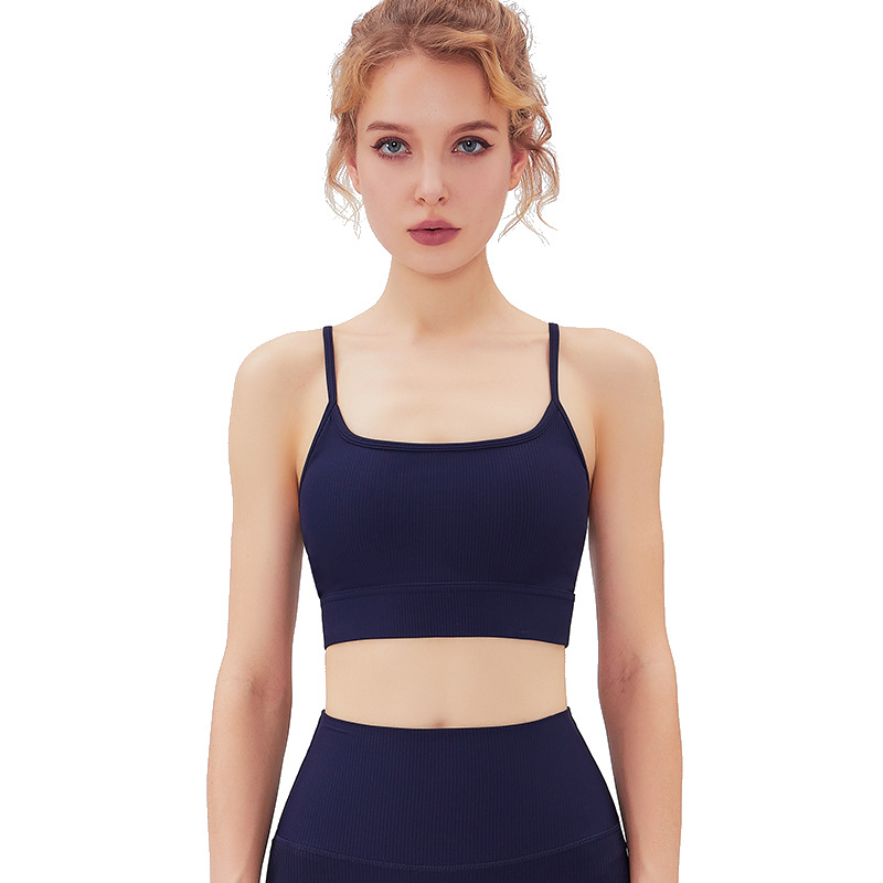 13. New style backless sports bra, push-up yoga bra, running fitness top, European and American style suspender yoga wear for women.