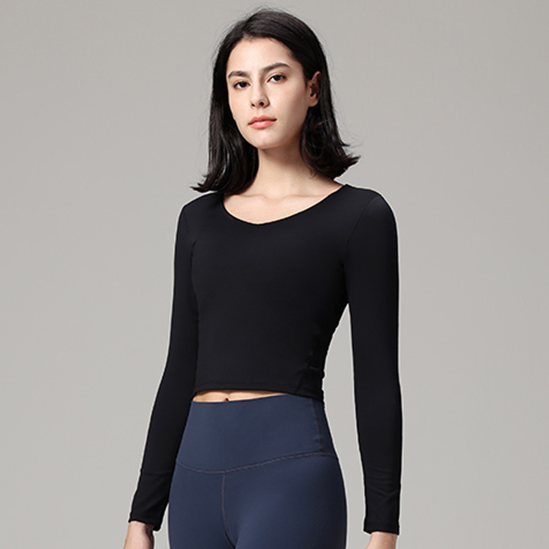 16. Soft and Chewy Cloud Feeling Yoga Suit Long Sleeve for Women Professional Pilates Fitness Slimming Sports Top