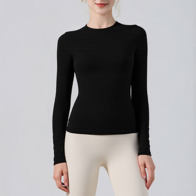 35. Women's quick-drying, high-elasticity, slim-fit yoga long-sleeved top that can be worn as outerwear