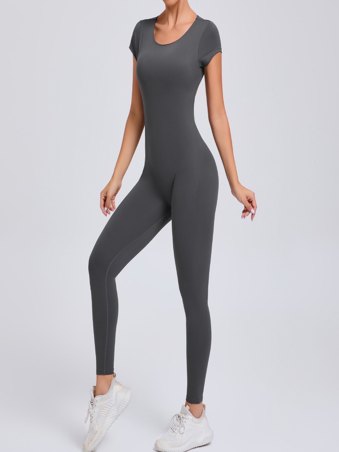 111. Tight-fitting, quick-drying, backless, butt-lifting one-piece yoga suit