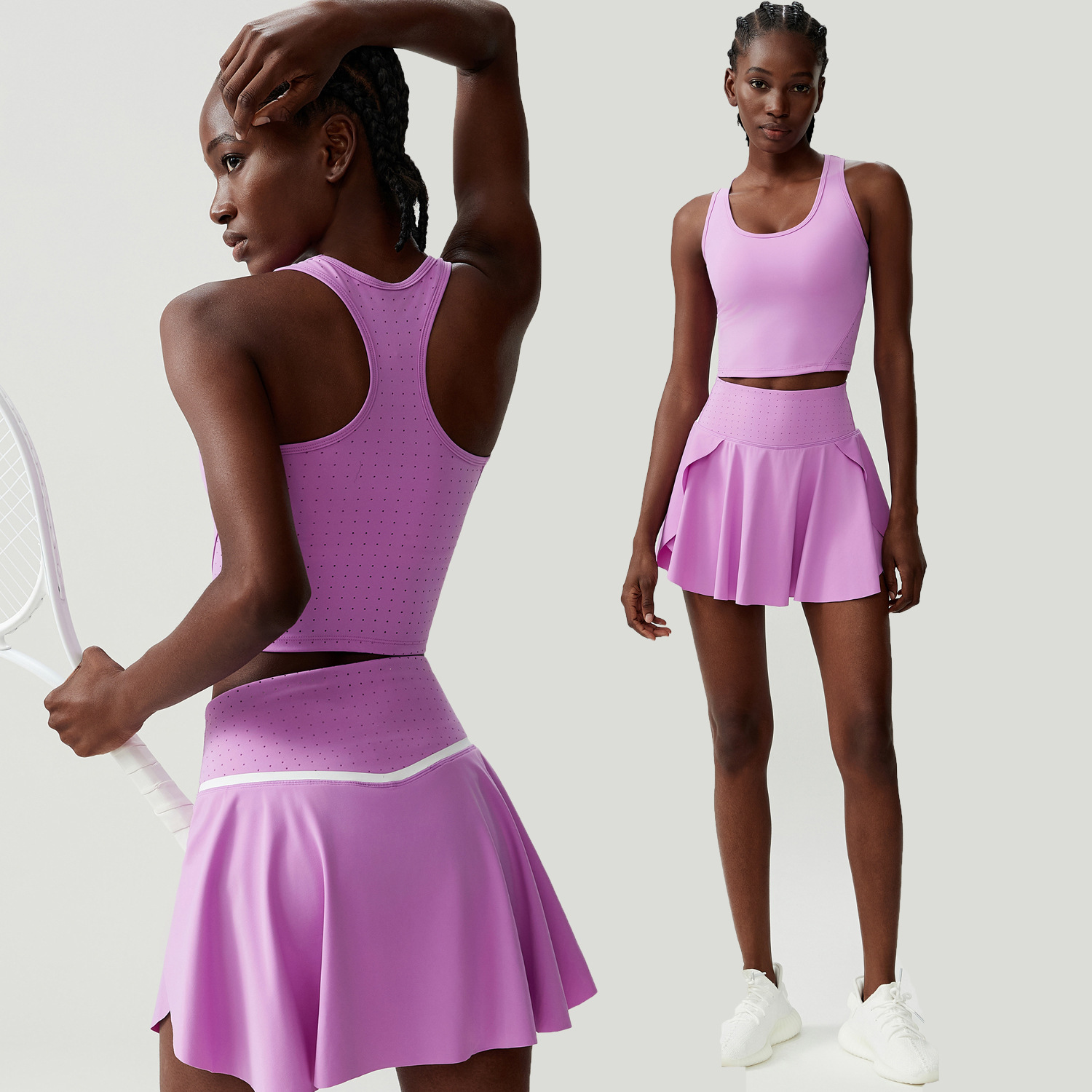 167. Conjunto deportivo de dos piezas para yoga, fitness, running y bádminton.