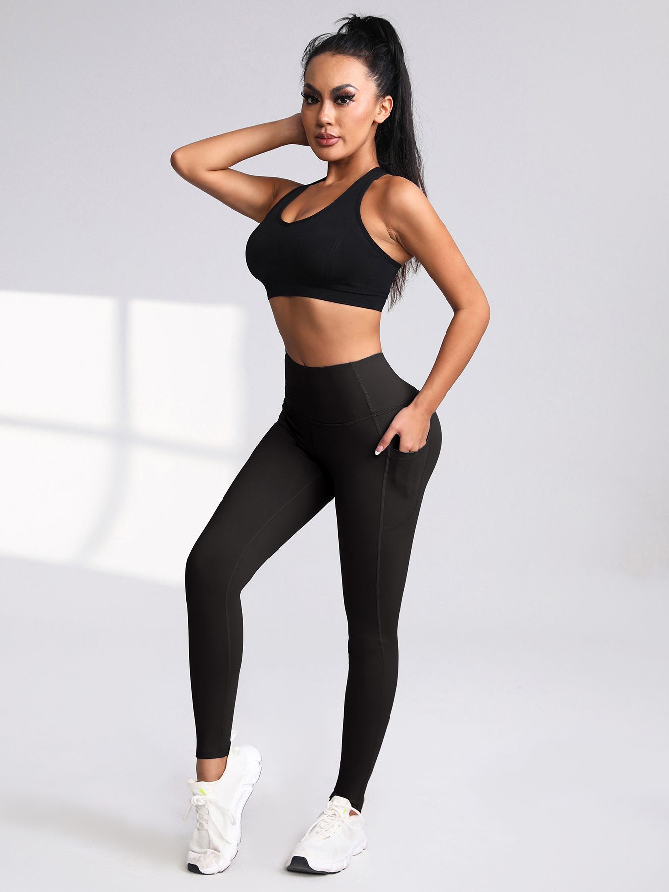170. High-waisted, tummy-flattening, peach-shaped buttock-enhancing yoga pants.