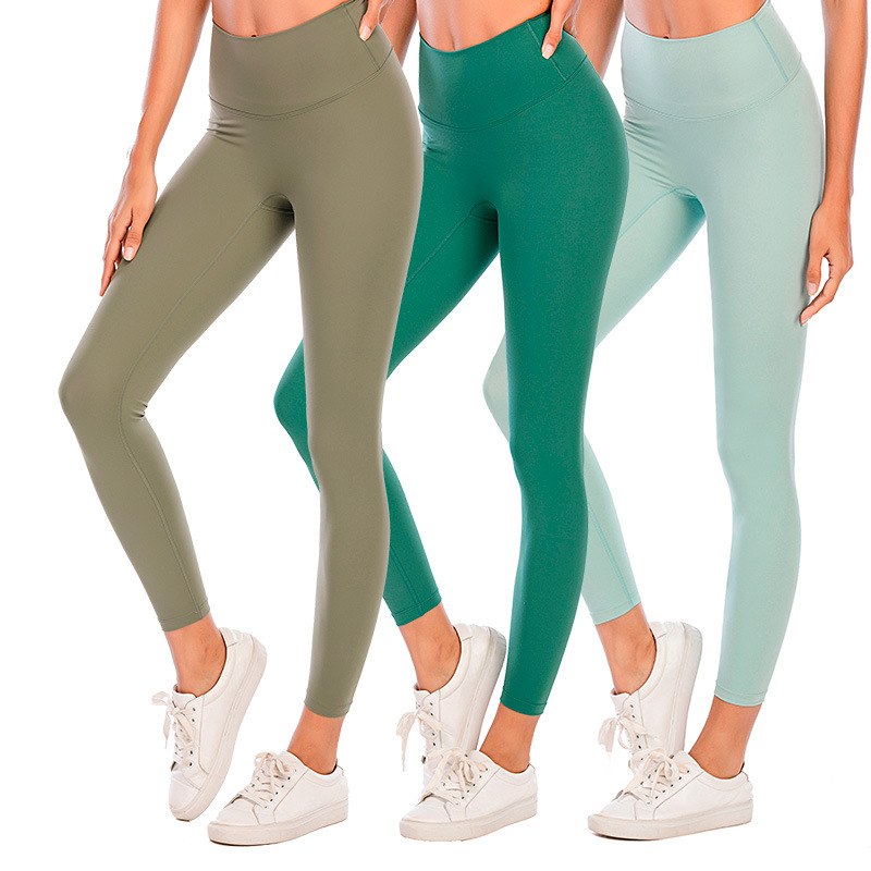 174. Seamless, form-fitting yoga wear with a nude feel.