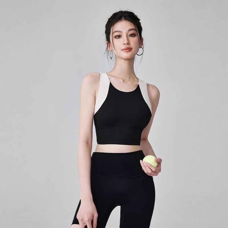 175. Pilates One-Piece Yoga Top with Bra Pads and Shock Absorption