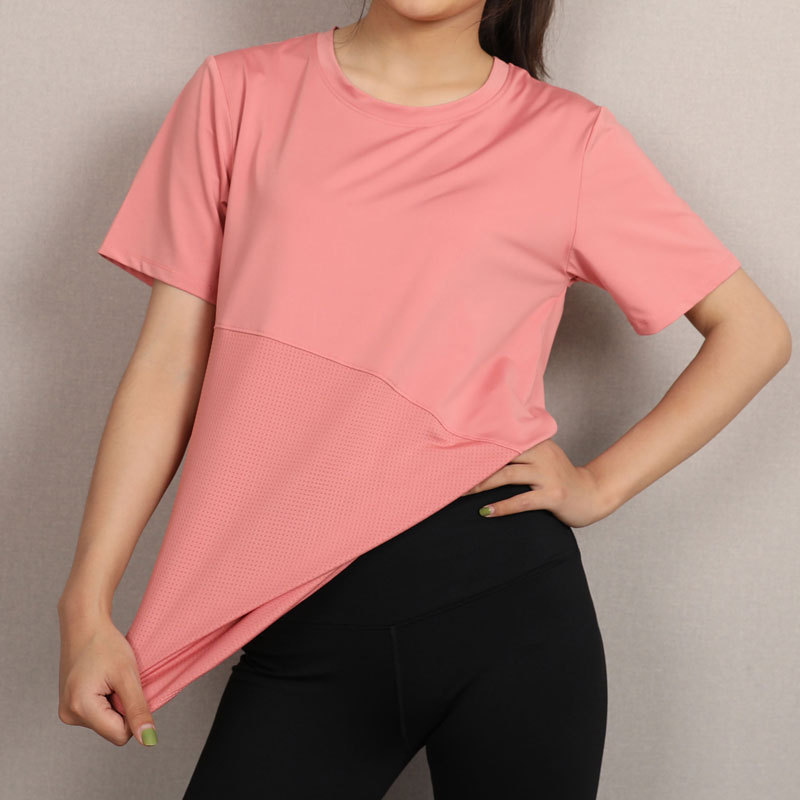 208. Loose, breathable, and quick-drying running short-sleeved top/gym shirt