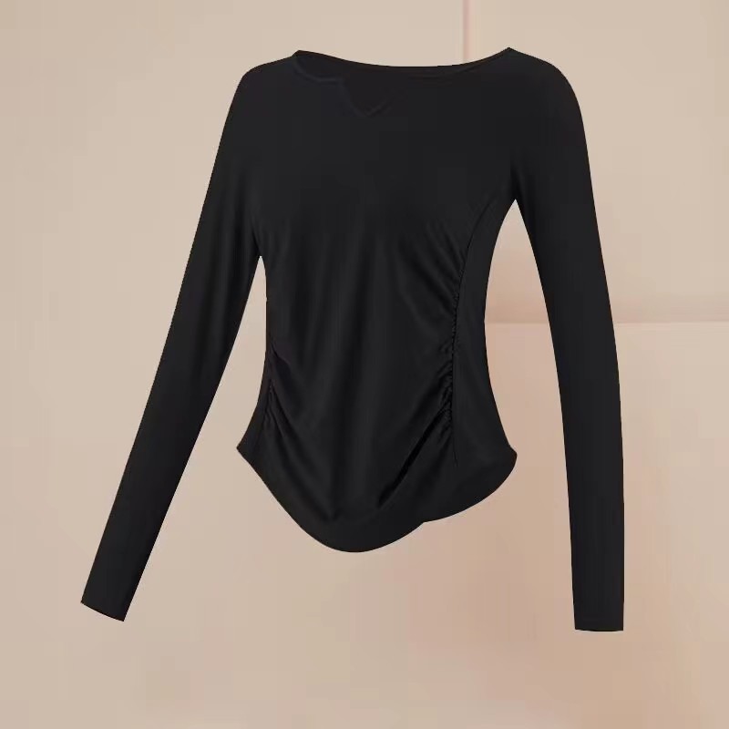 223. Pilates training long-sleeved loose running top