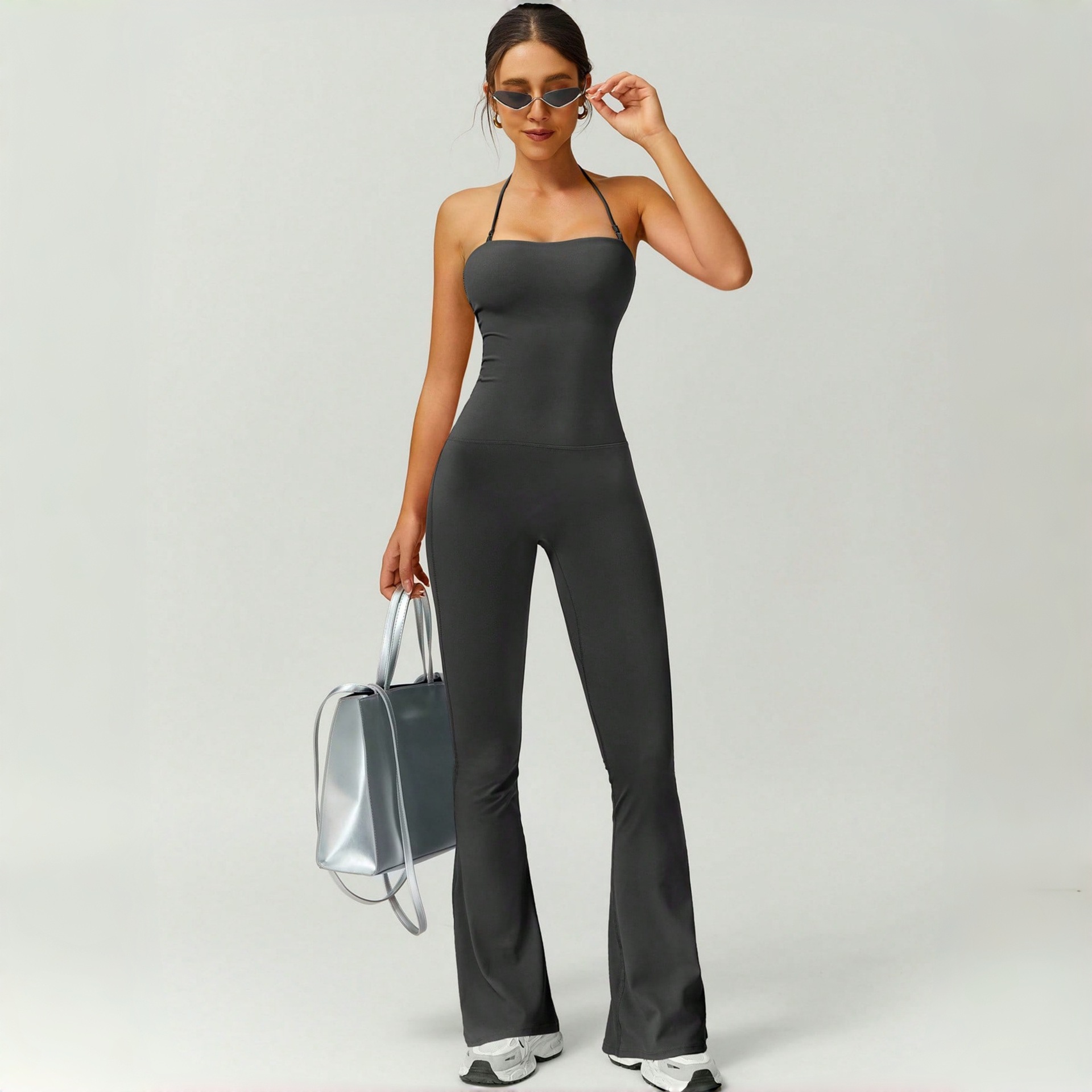 418.Slim-Fit Flared Jumpsuit